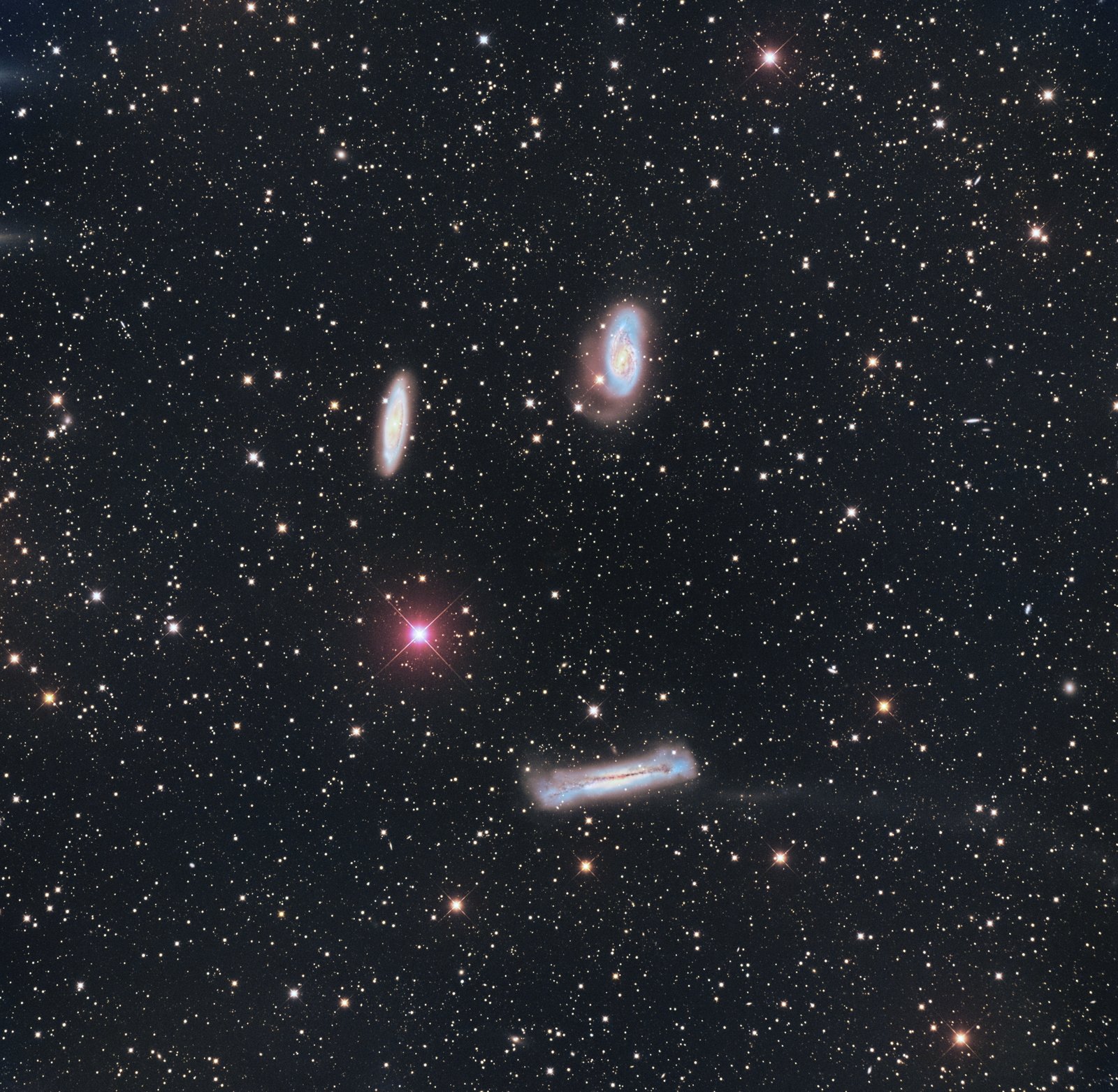 Triplet du Lion — M65, M66 et NGC 3628